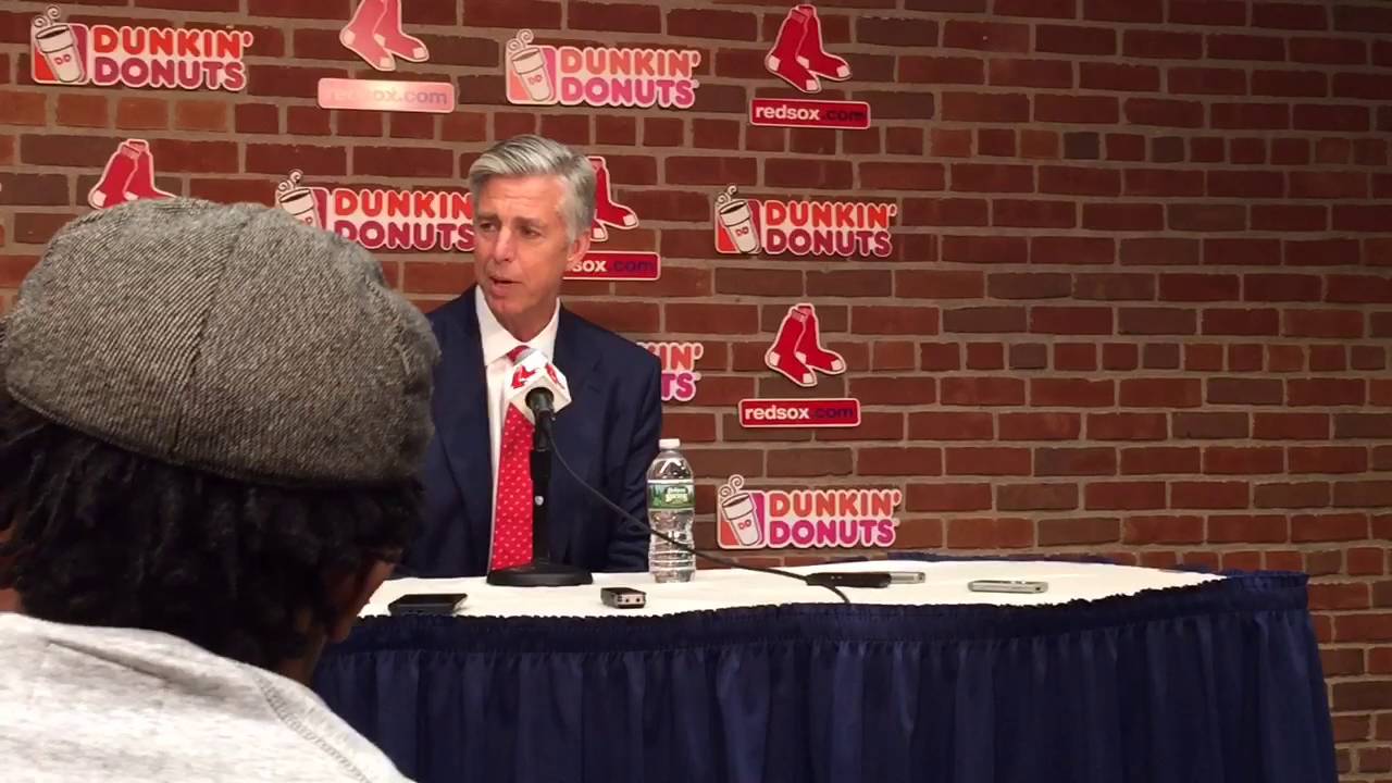 Red Sox president of baseball op. Dave Dombrowski discusses Carson Smith Tommy John surgery