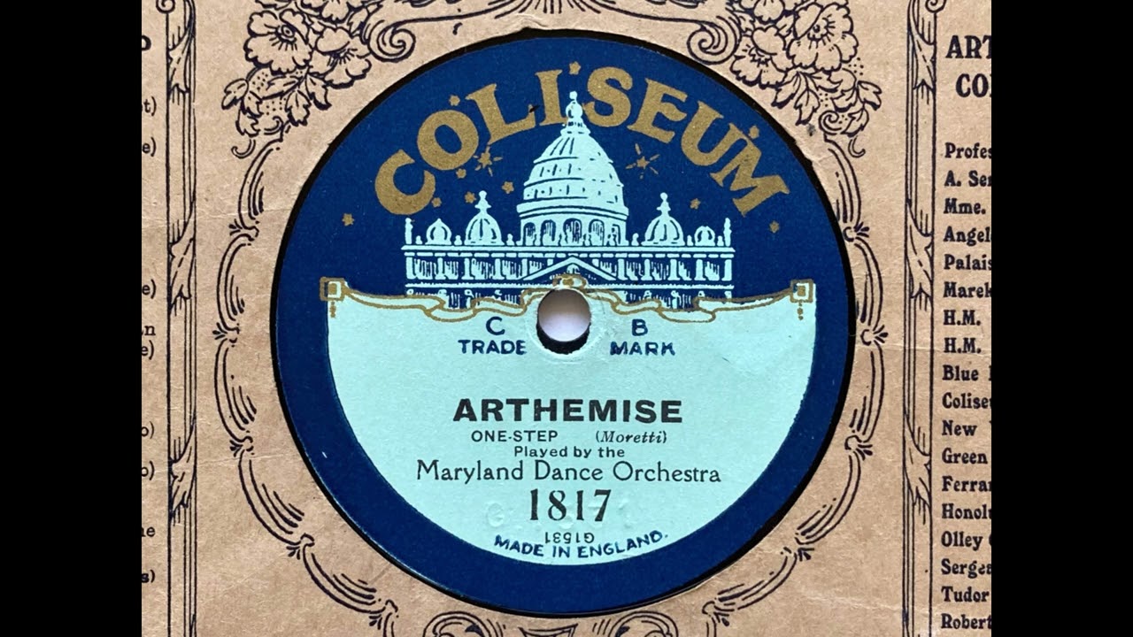 Arthemise - Maryland Dance Orchestra (Leslie Jeffries?)  - Coliseum 1817