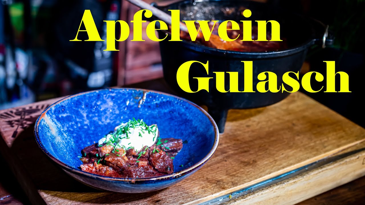 Gulasch mit Apfelwein - &Auml;ppler Gulasch aus dem Dutch Oven