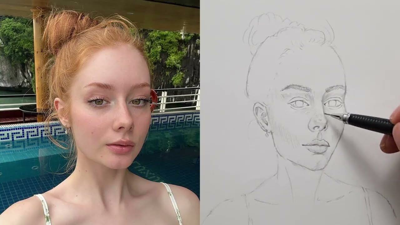 How I draw a face/head with the LOOMIS METHOD - Draw with me | Ep 26