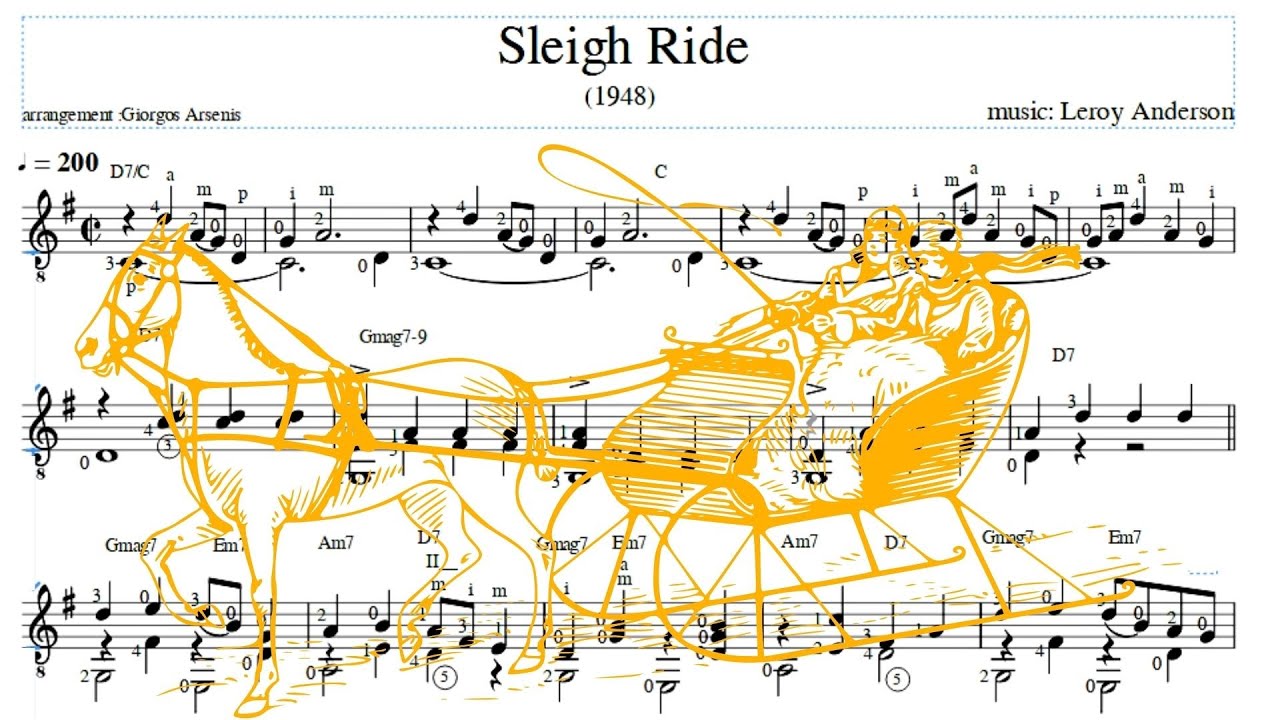''Sleigh Ride''  sheet music for guitar