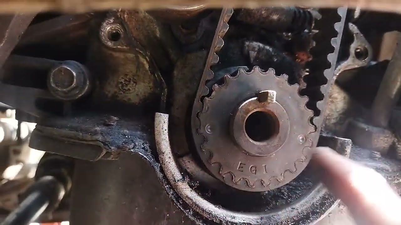 CARA GANTI TIMING BELT KIA TIMOR SOHC, TITIK TOP TIMING BELT, PULLY KRUK AS ,PULLY NOKEN AS
