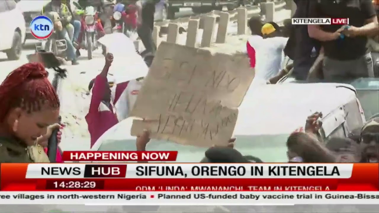 Edwin Sifuna and James Orengo in Kitengela