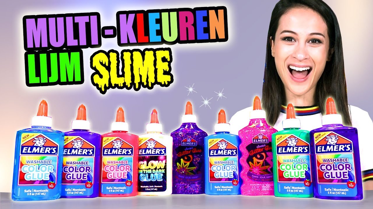 AL MIJN KLEUREN LIJM MIXEN - SLIJM CHALLENGE! || Slime Sunday