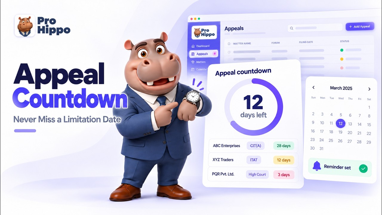 ProHippo Appeal Countdown &mdash; Never File a Belated Appeal