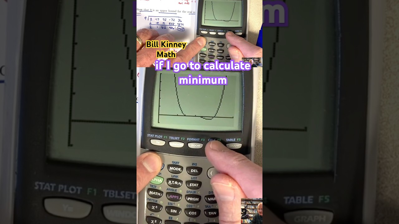 CALCULATE MINIMUM on a TI-84 Graphing Calculator