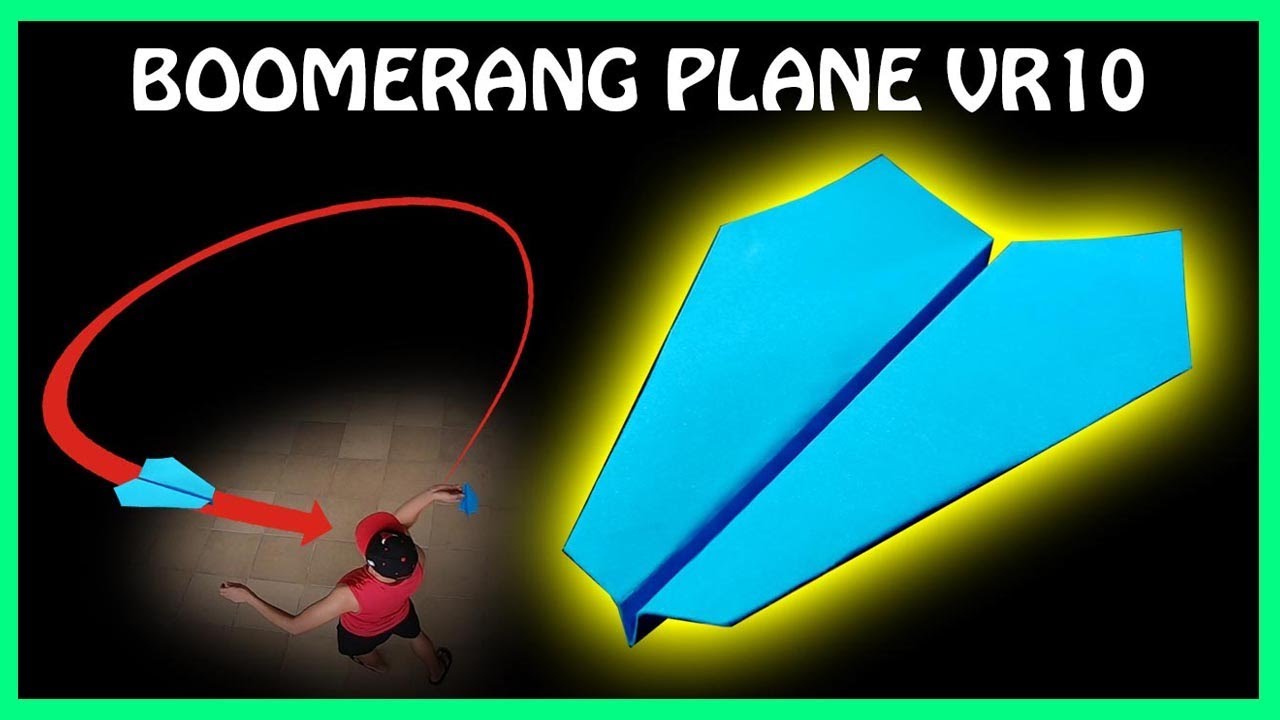 Cách gấp máy bay boomerang ver 10 | How to make a boomerang paper airplane | boomerang plane king