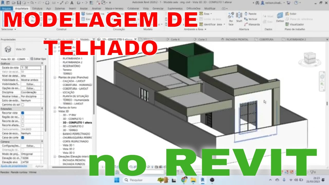 Modelagem de talhado no REVIT
