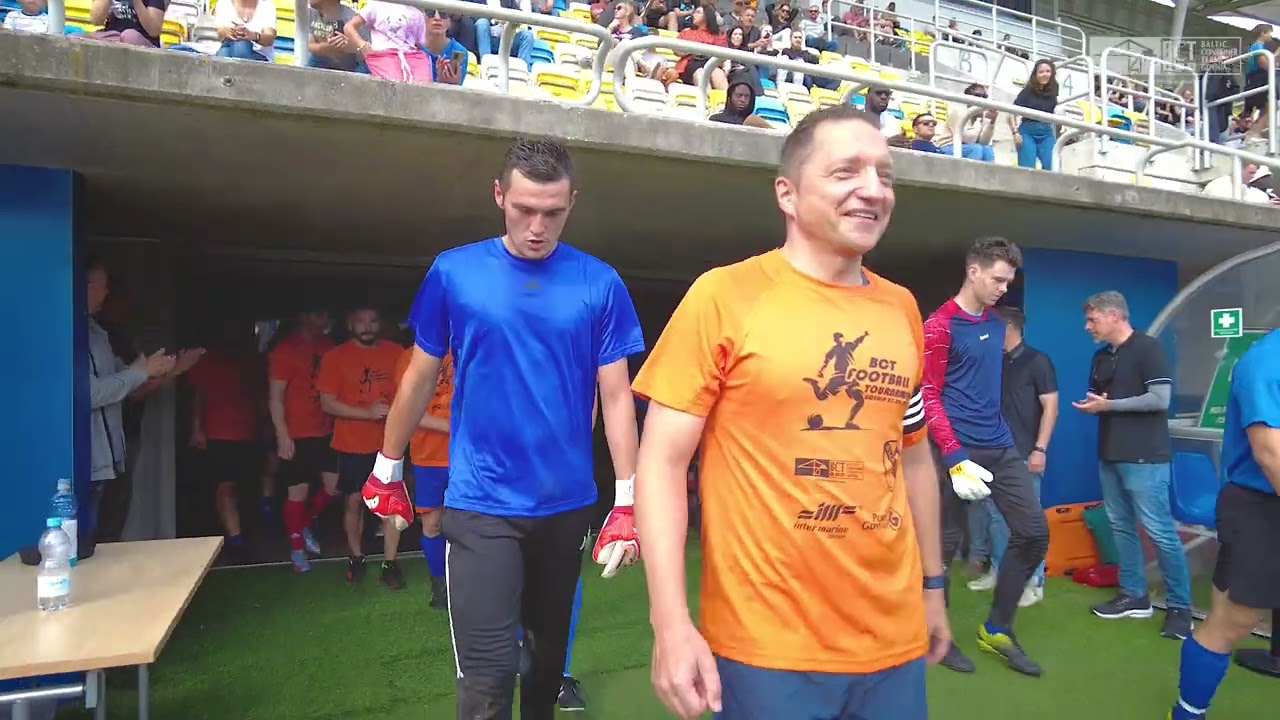 Friendly football game between BCT - Baltic Container Terminal in Gdynia and US Army