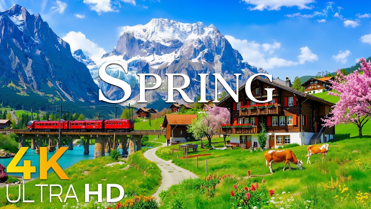 Switzerland Getting Ready for Spring 🌿 Peaceful Alpine Landscapes 4K
