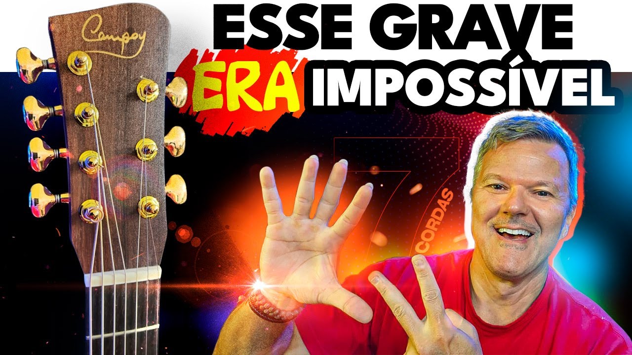 NOVO VIOLÃO de SETE CORDAS... DE AÇO?!! O Grave IMPOSSÍVEL! Aula Heitor Castro | Campoy #violão