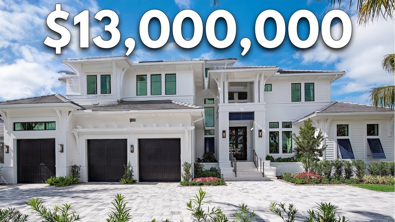 Tour a $13,000,000 New Waterfront Mansion | Naples Florida Real Estate | Mansion Tour