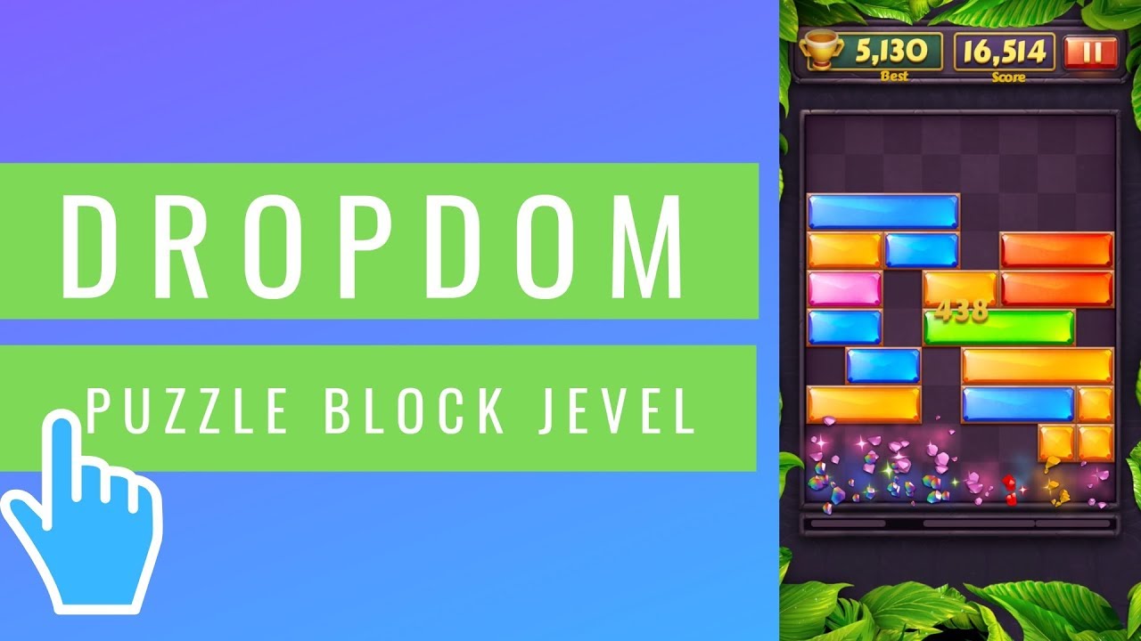 Dropdom Puzzle Block Jewel | This Game is So Difficult! | iOS/Android Mobile Gameplay (2019)