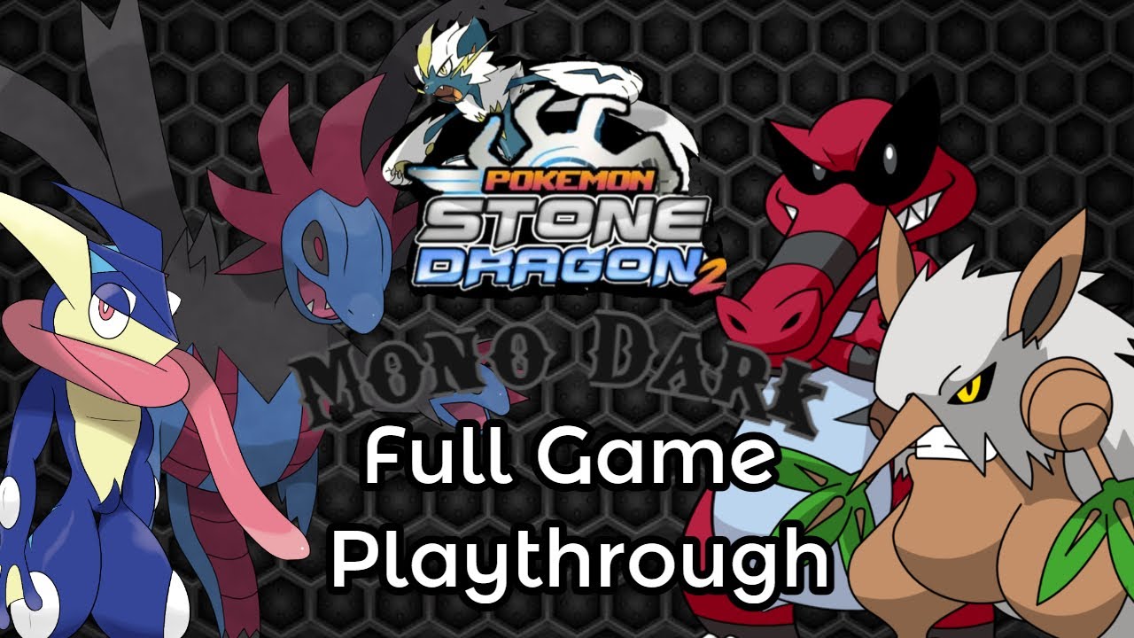 Pokemon Stone Dragon 2 (Rom Hack) | Mono Dark | Full Game Playthrough