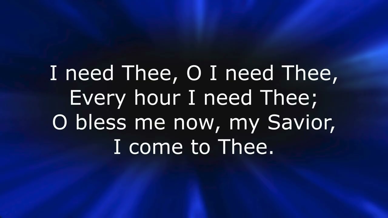 SB 707   I Need Thee Every Hour