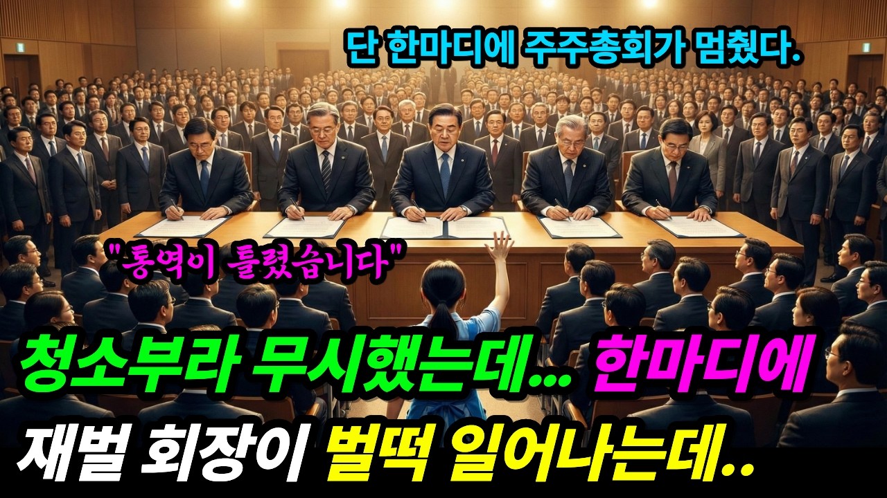 청소부라 무시했는데.. 한마디에 회사 부도를 막아주고..재벌 회장이 벌떡 일어나는데.. | 노후사연 | 인생사연 | 시니어사연 | 사이다사연 | 오디오북 | 감동사연 |