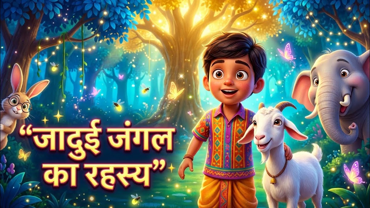 😲 गोलू और जादुई जंगल का रहस्य | Magical Kids Story in Hindi | 3D Cartoon