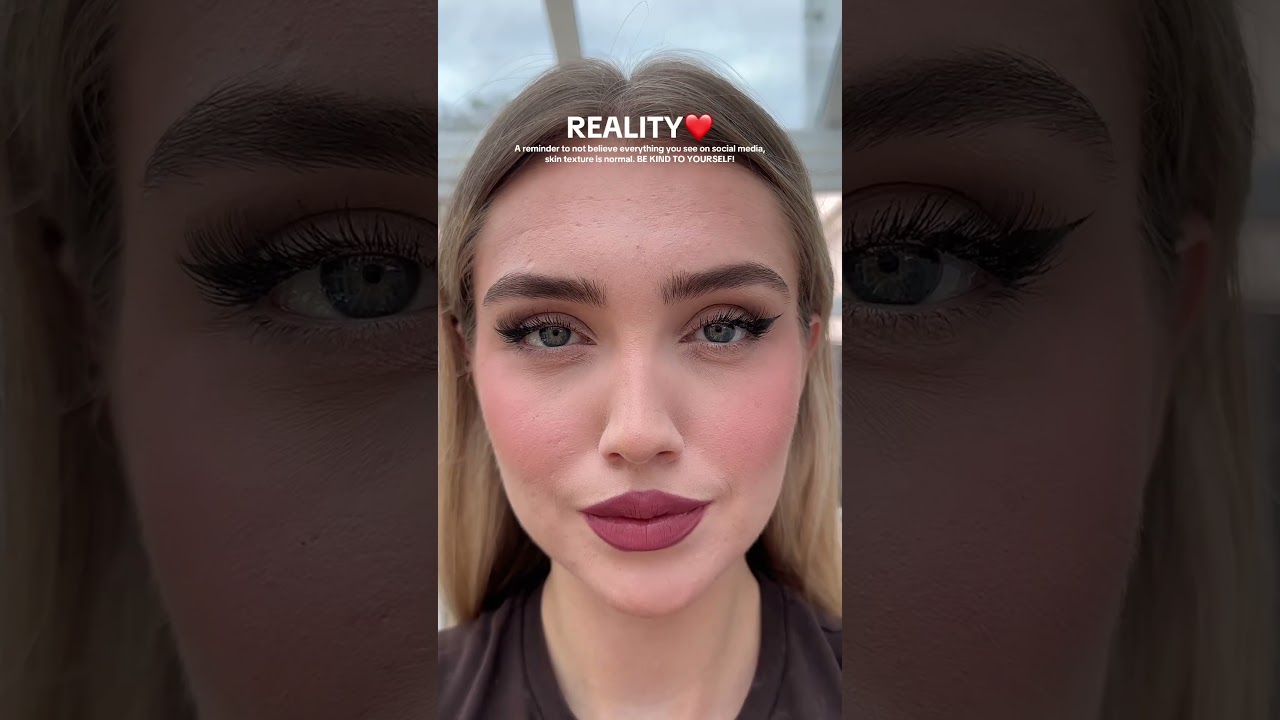 Filter vs reality ✨ #makeup #filtervsreality #loveyourself #realskin #skin #skintexture #mua