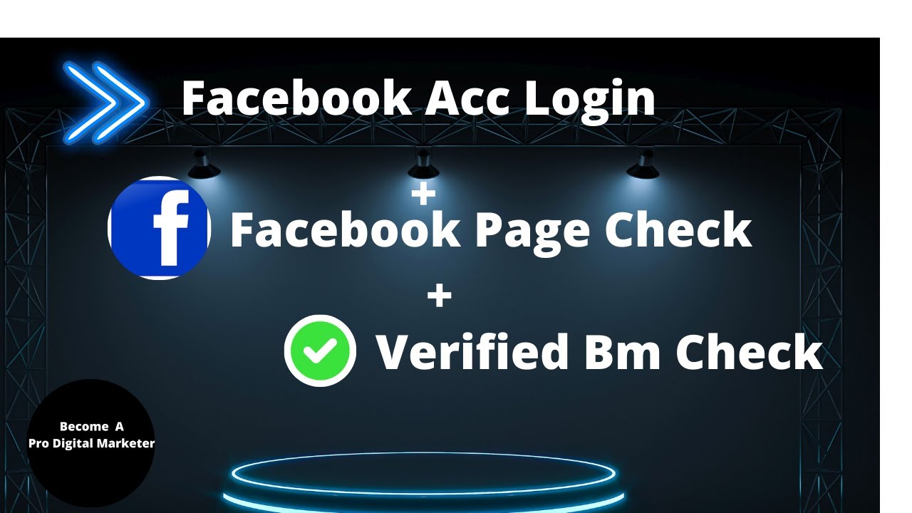 Facebook account Login +Page check Add+  Verified BM Check (Easy Ever)