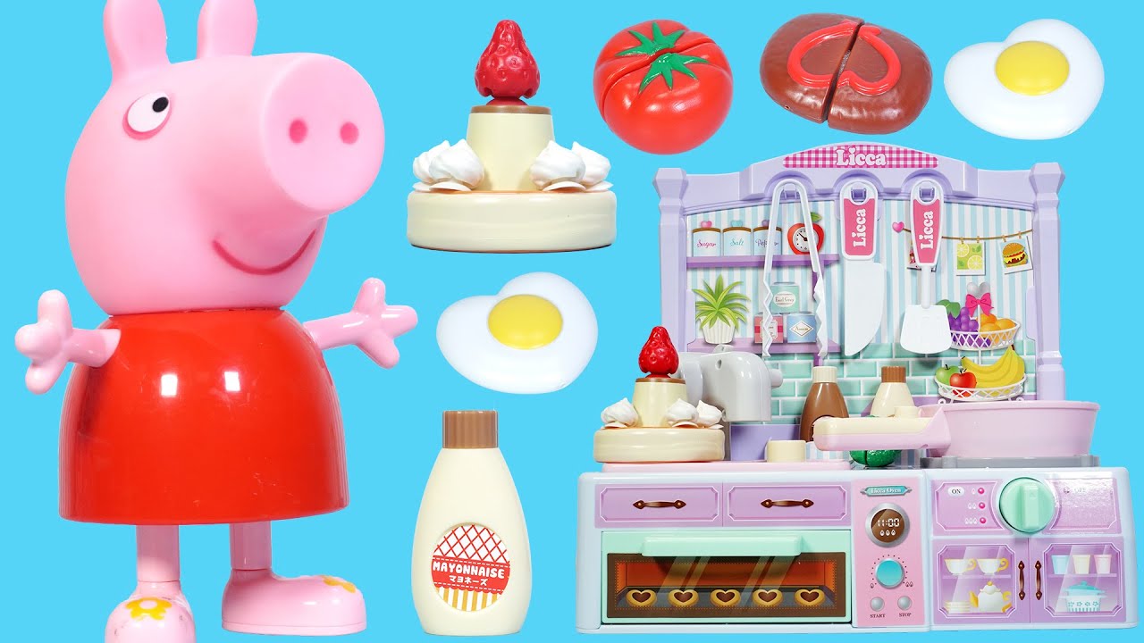 佩佩豬做蛋糕的場景故事