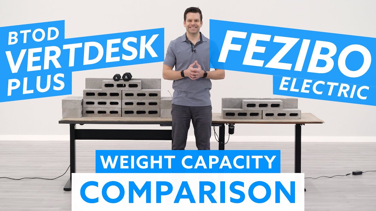 Vertdesk v3 Plus vs. Fezibo Electric Standing Desk Weight Capacity Comparison