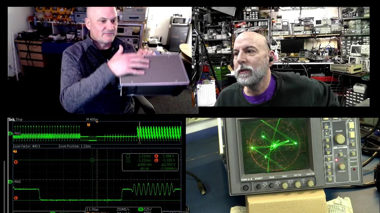 Ben Jordan and Bil Herd explore NTSC and an NTSC pattern generator and show off a Vectorscope