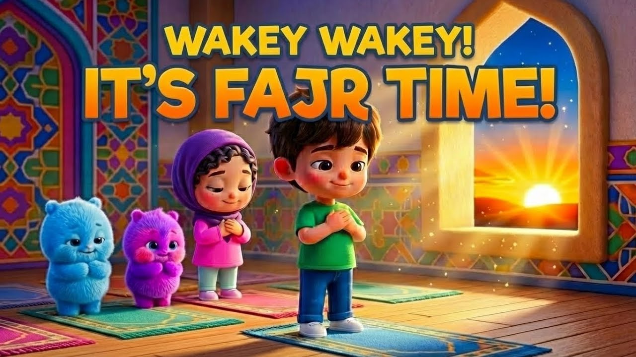 Wakey Wakey, It’s Fajr Time! 🌅 Islamic Fajr Prayer Song for Muslim Kids & Toddlers | Islamic Rhymes