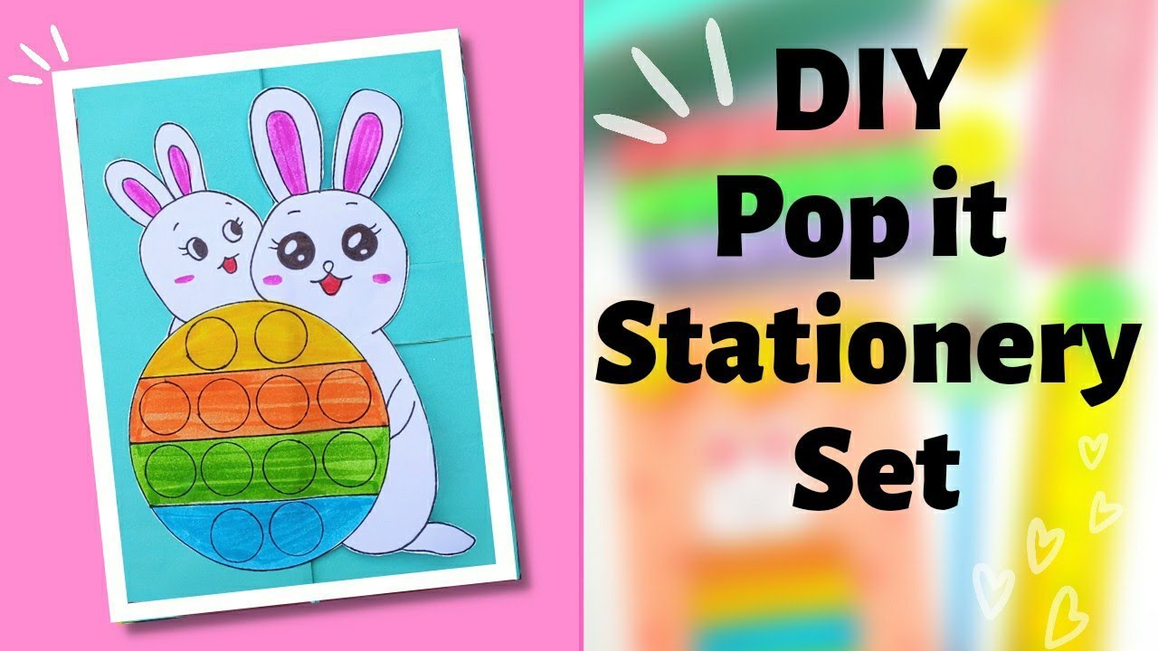 DIY POP IT STATIONERY SET | DIY School Supplies | Paper Craft | PriyaSinghCraft