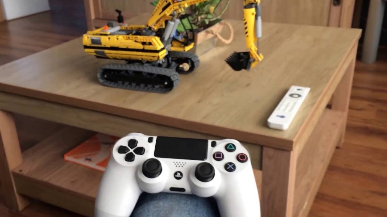SBrick - LEGO Technic 8043 Motorized Excavator controlled by a SONY PS4 game controller
