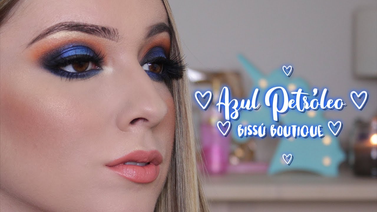 MAQUILLAJE CON SOMBRA AZUL PETRÓLEO BISSÚ | MONILLACA