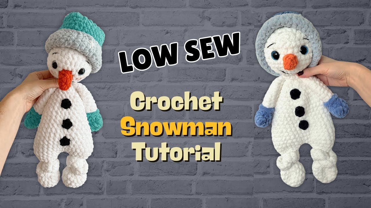 Christmas/Winter Crochet Idea | 2-in-1 Snowman Lovey + Plushie Tutorial