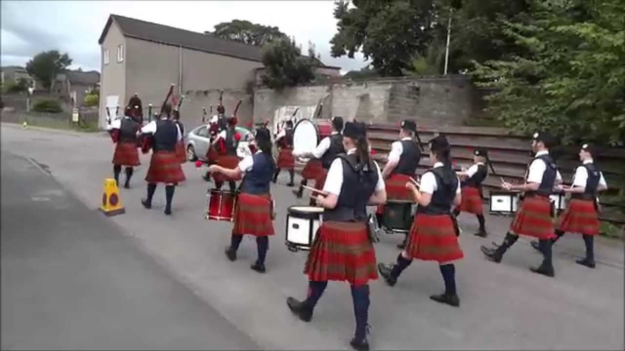 City of Brechin Pipe Band Aboyne Highland Games Street March 2014