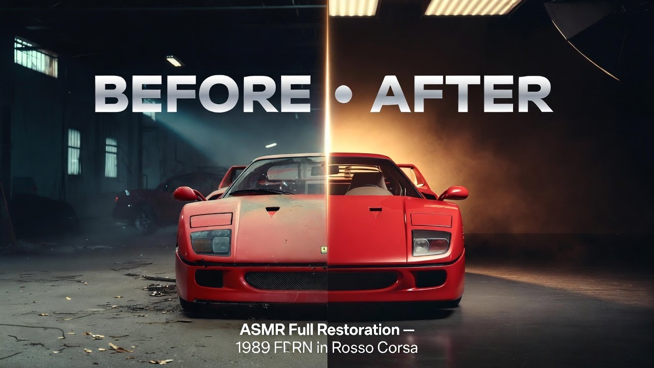 1989 Ferrari F40 Full ASMR Restoration | #ASMR #FerrariF40 #SatisfyingRestoration #cars