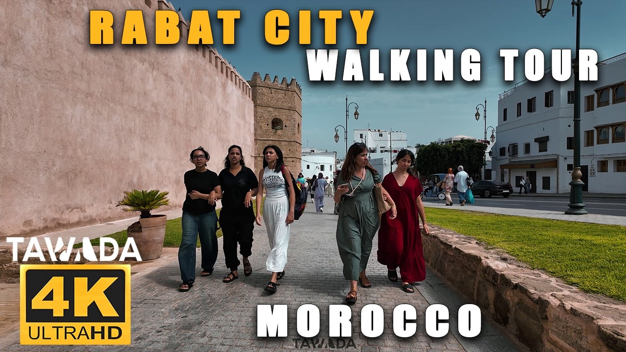 RABAT City 4K UHD Walking Tour, Morocco 🇲🇦