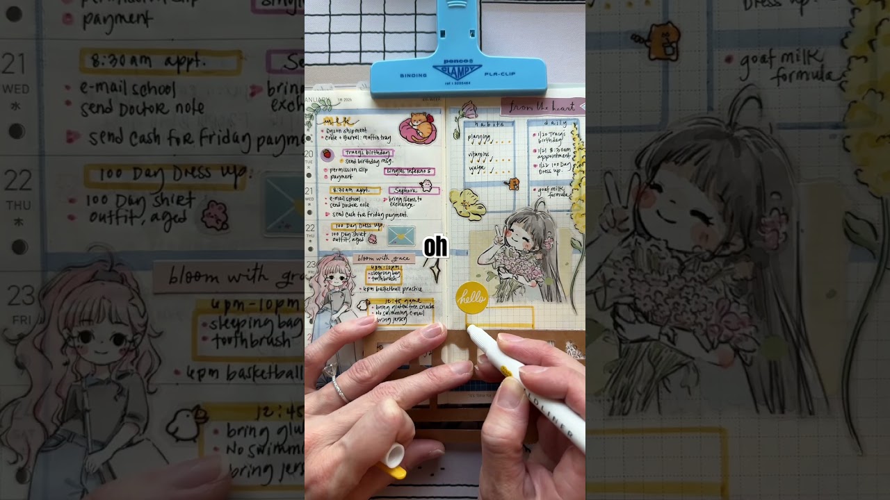 Planner update 🤗 #hobonichi #hobonichiweeks #pwm #stickers #asmr