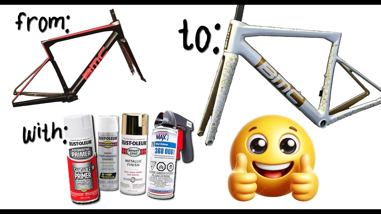 😍 DIY Carbon bike repainting with spray cans- the BMC project 🔥