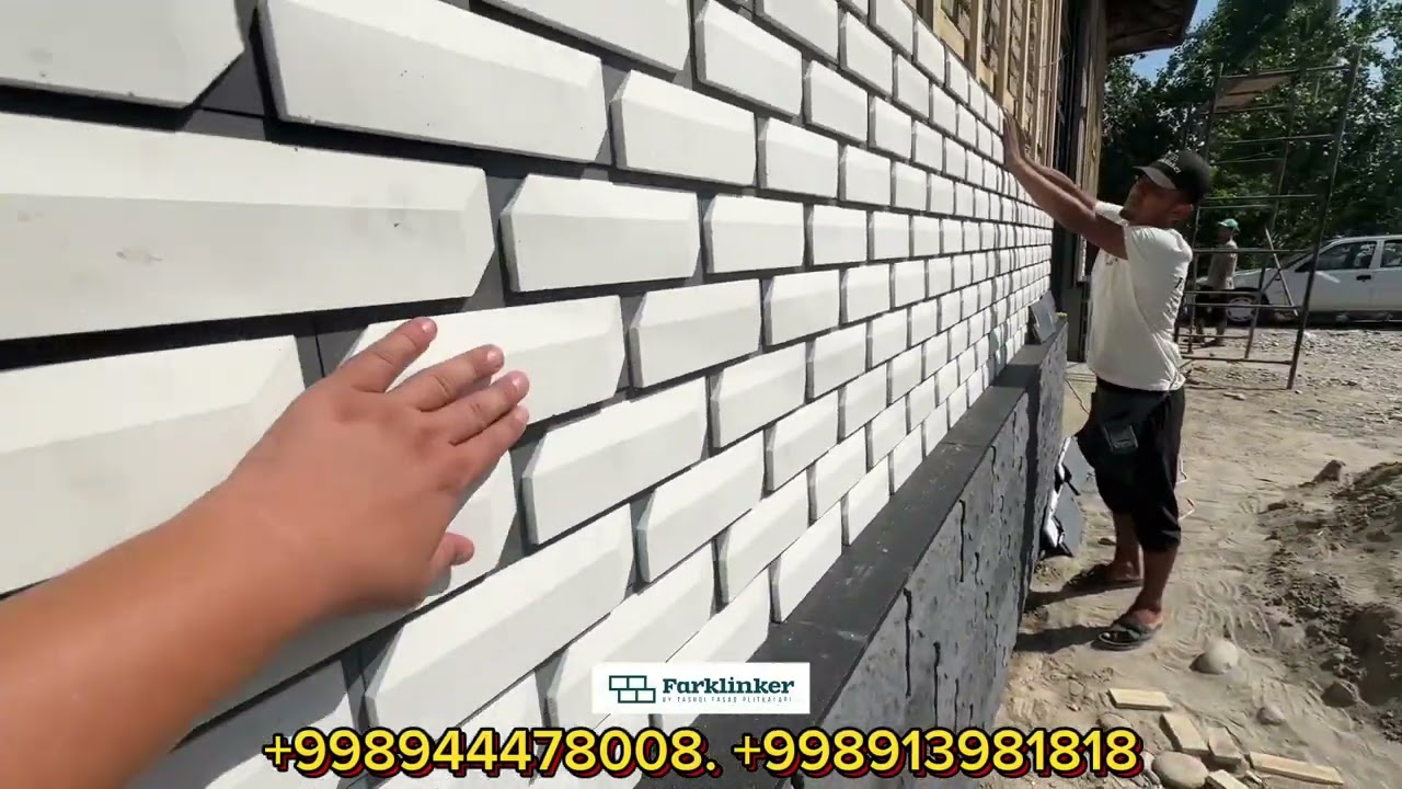 ✅FARKLINKER 3D FASAD PLITKALARI NARXI VA USTA XAQQI QANCHA TURADI? #fasadplitka #klinker