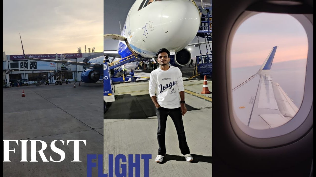FIRST FLIGHT|DELHI TO AHMEDABAD|INDIGO|