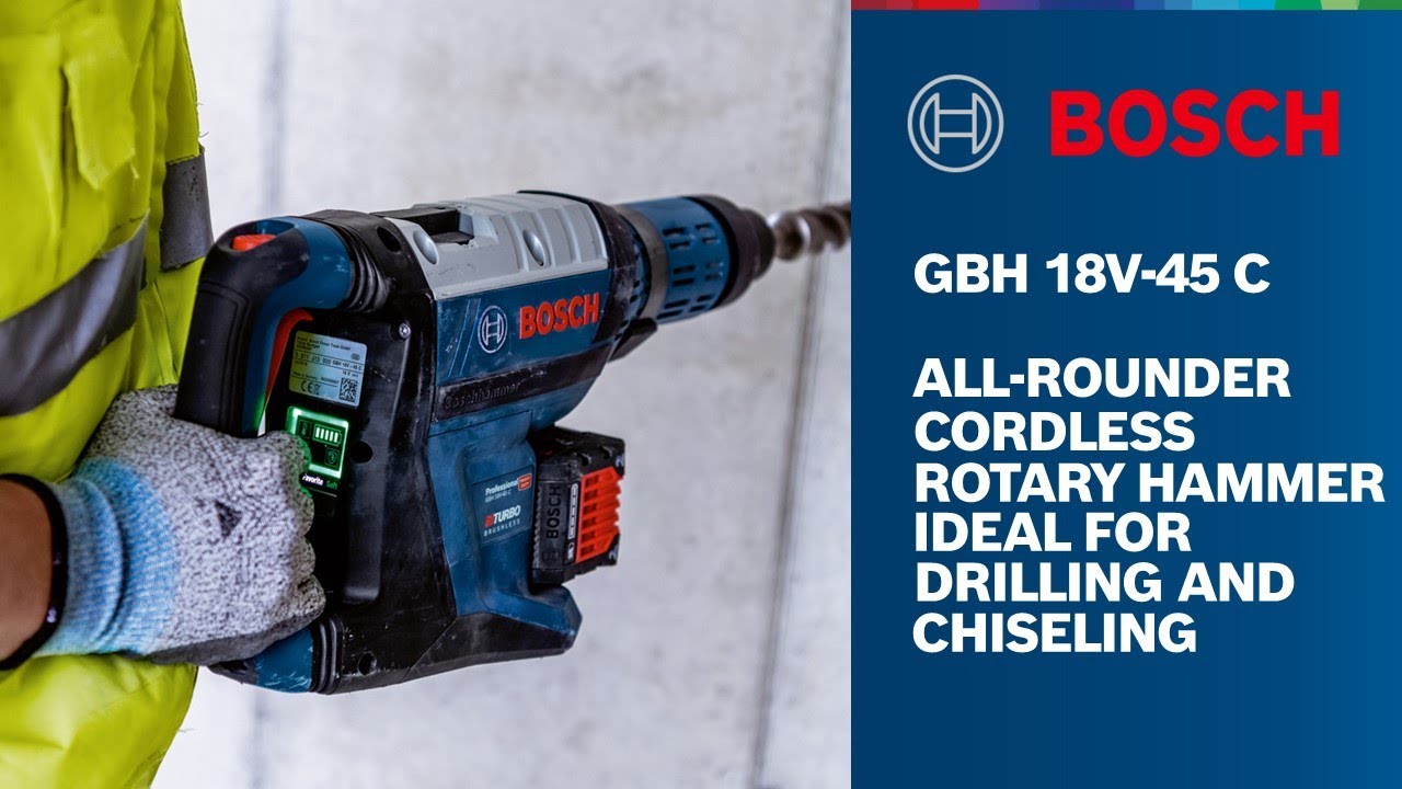 Bosch GBH 18V-45 C Professional Cordless Rotary Hammer with SDS MAX - BITURBO
