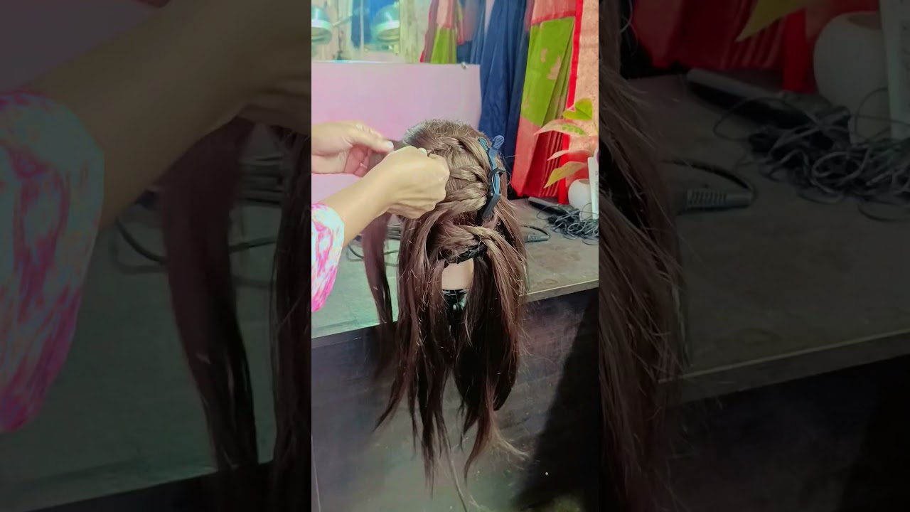 ✨ Easy & Elegant Hairstyle   Quick Hair Tutorial  #braidhairstyles #hairstyle #shorts
