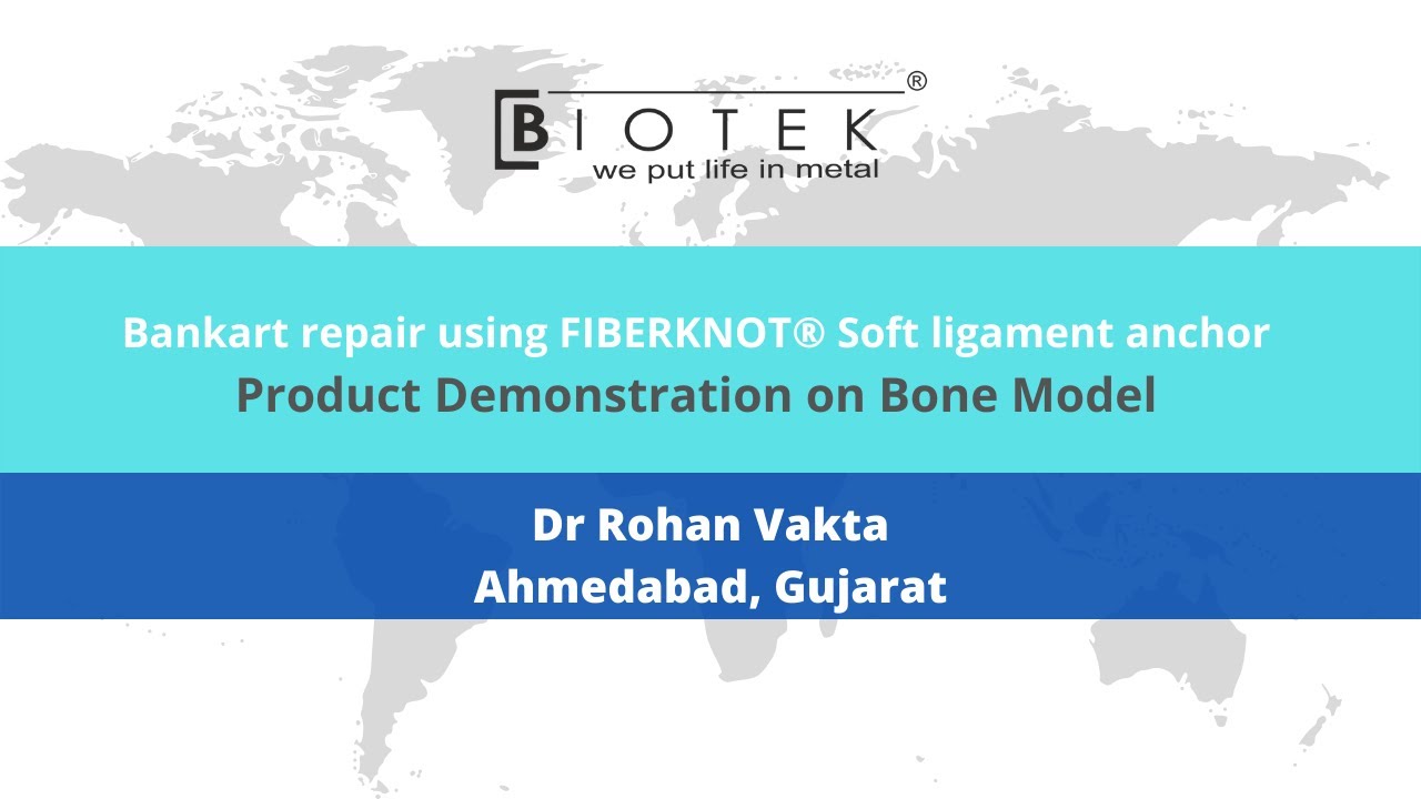 Bankart repair using FIBERKNOT® Soft ligament anchor | Product Demonstration on Bone Model