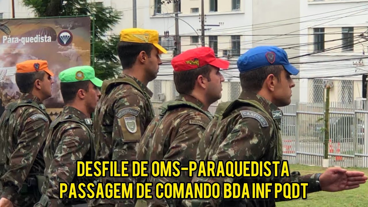 DESFILE DE ORGANIZAÇÕES MILITARES PARAQUEDISTA EM PASSAGEM DE COMANDO DO GENERAL 🦅