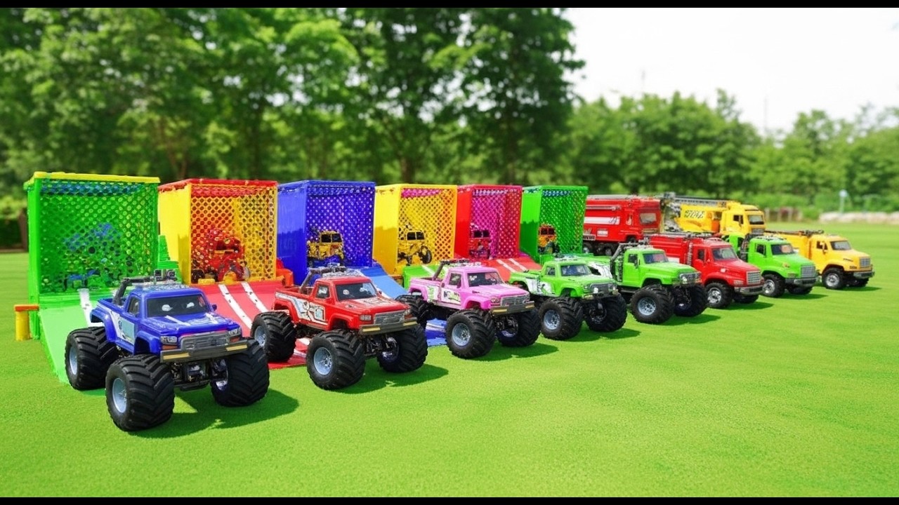 Garage with Colors – ALL MONSTER EYE JEEP MIX 👁️🚙 | COLORFUL & CRAZY OFFROAD