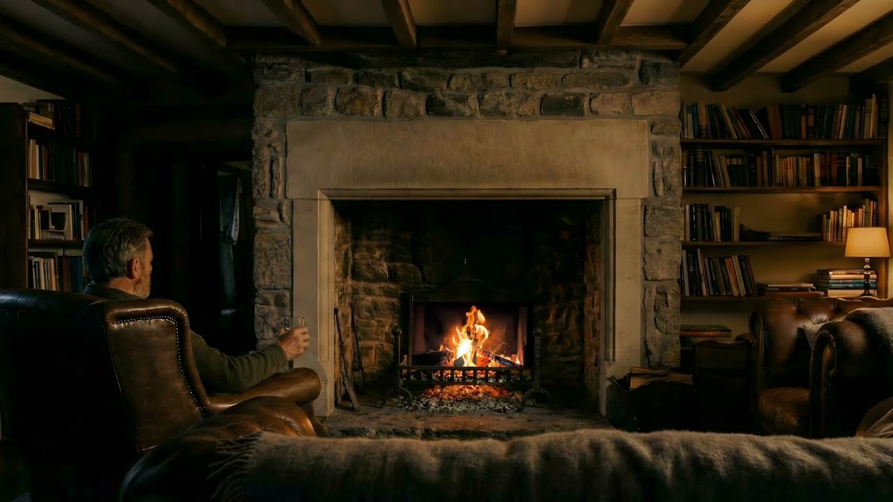 Deep Noir Beats & Fireplace Ambience [Chillhop / Noir Beats]
