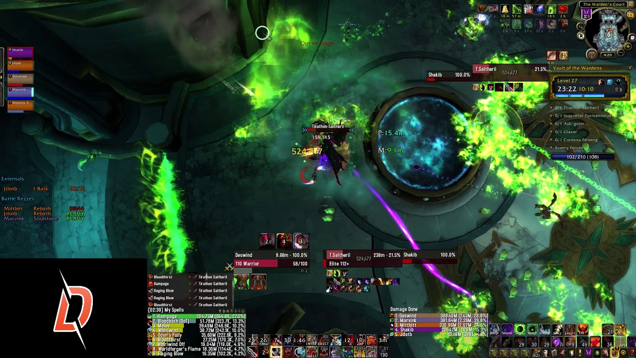 *US First* VotW+27 - Bolstering, Skittish, Fortified (7.3.5) Fury Warrior PoV