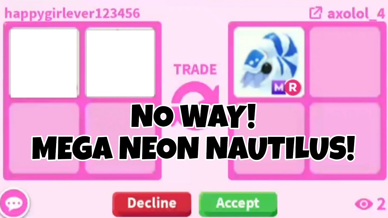 😱😛No Way! I GOT A HIGH DEMAND EXOTIC MEGA NEON NAUTILUS For This In Adopt Me+ HUGE WIN FOR HOT DOGGO