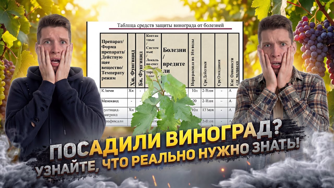 Препараты для защиты ВИНОГРАДА #виноград 