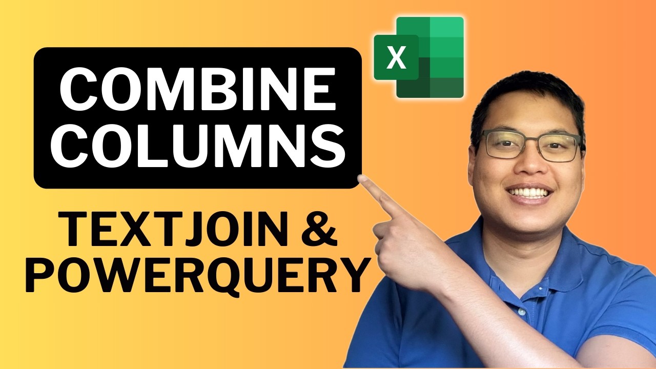2 ПРОСТЫХ способа объединить несколько столбцов в один | TEXTJOIN и PowerQuery | Office 365