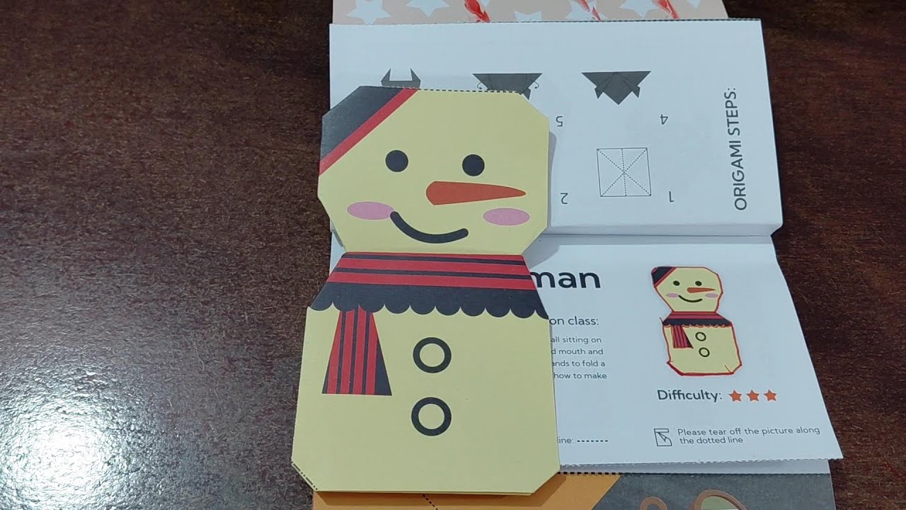 How to make a snow ❄️ men from origami paper 