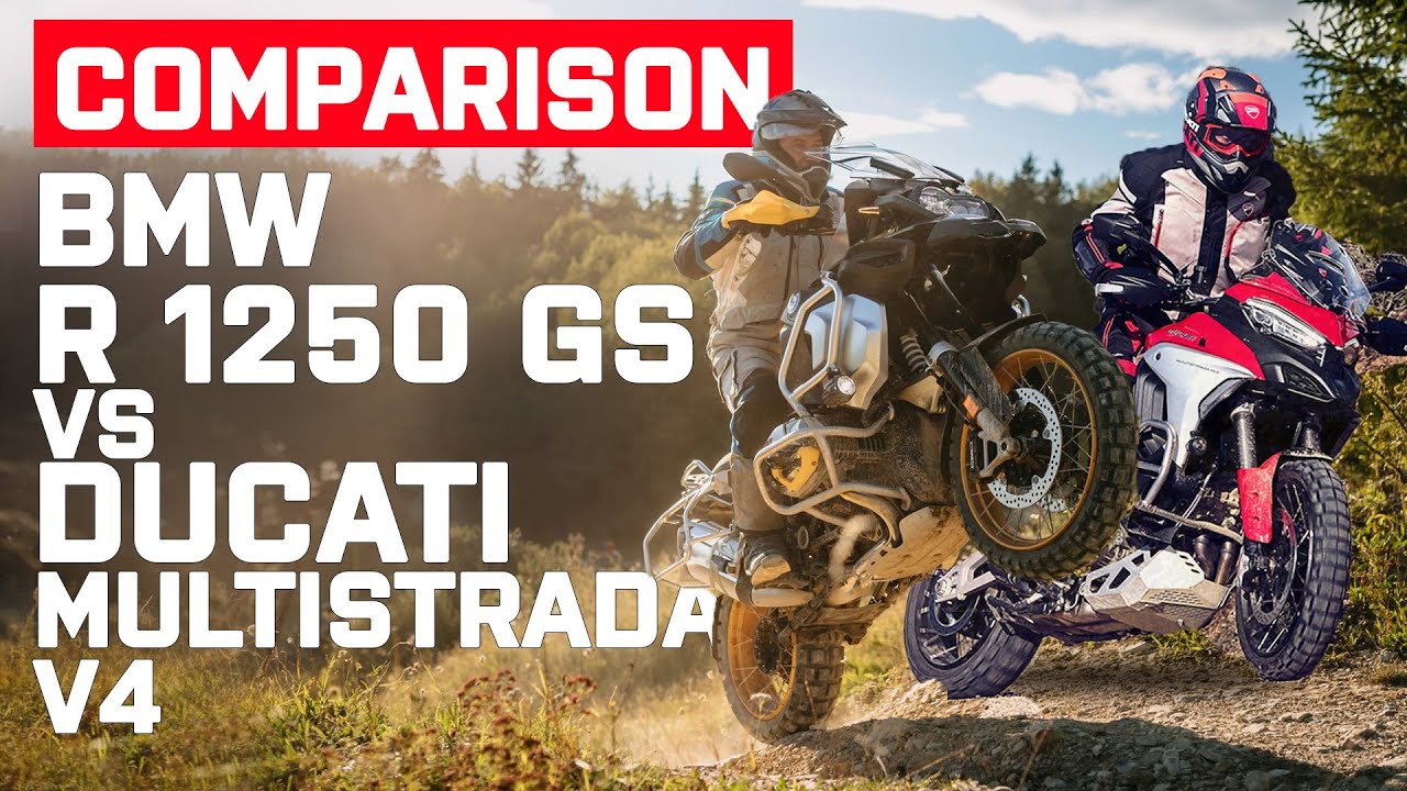 Ducati vs BMW | BMW R 1250 GS Adventure vs Ducati Multistrada V4 2021 | Visordown.com